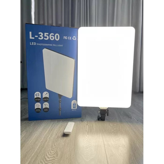 Світлодіодна прямокутна Led-лампа для фотостудії L-3560 LED лампа для відео та фото зйомки з пультом LS-012376