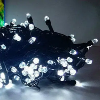 Гірлянда LED 200 кристал біла гірлянда світлодіодна електрична 12 метрів