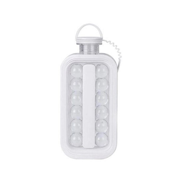 Форма-пляшка для льоду силіконова Ice Cube Tray 8863, на 17 кульок, біла