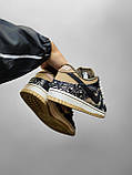 Жіночі кросівки Nike Dunk Low Travis Scott Black White Brown (с мехом) CT5053-001, фото 8