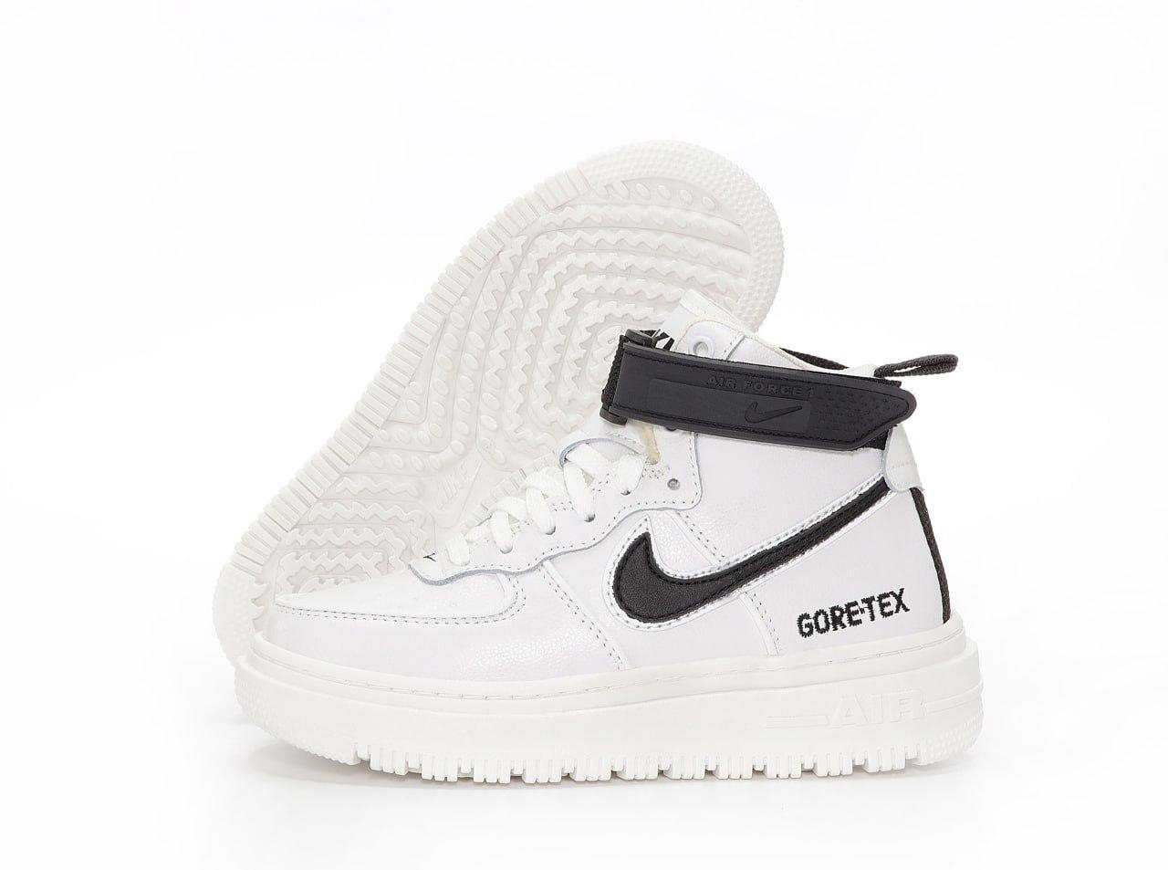 Жіночі кросівки Nike Air Force 1 High Gore-Tex White Black (с мехом) ALL14219