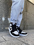 Жіночі кросівки Джордан Jordan 1 High White Black (хутро) ALL13741, фото 7