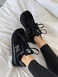 Жіночі кросівки New Balance 574 Triple Black (с мехом) ML574EVE, фото 8