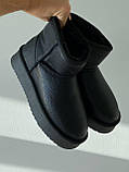 Жіночі угги UGG Classic Ultra Mini Platform Boot Black Leather 1141510-BLLE, фото 4
