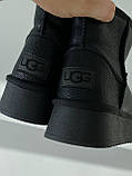 Жіночі угги UGG Classic Ultra Mini Platform Boot Black Leather 1141510-BLLE, фото 7