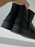 Жіночі угги UGG Classic Ultra Mini Platform Boot Black Leather 1141510-BLLE, фото 8