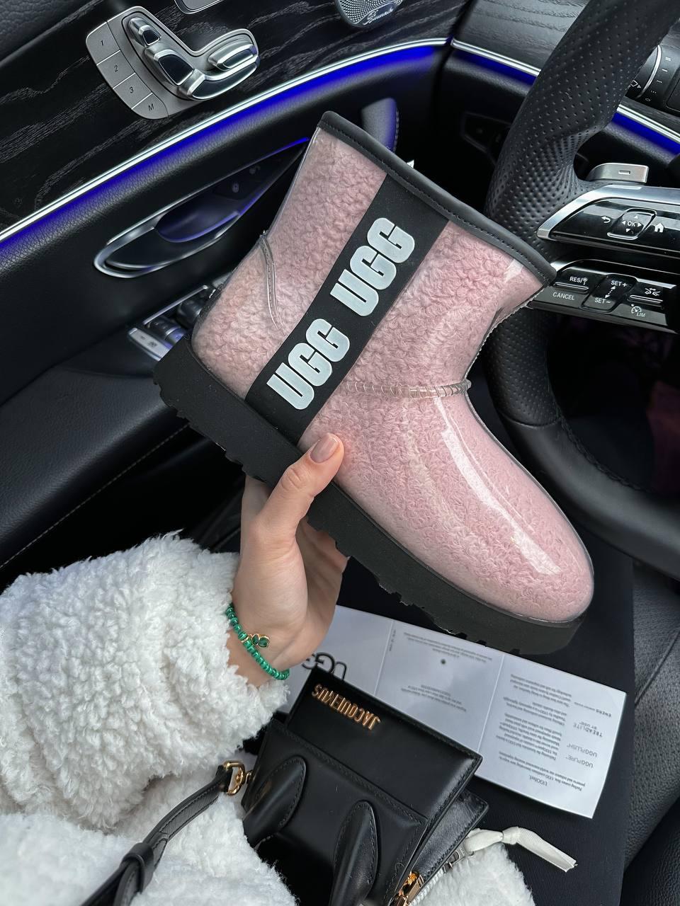 Жіночі угги UGG Classic Clear Mini Pink Black ALL10308, фото 1