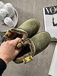 Жіночі угги UGG Ultra Mini Braid Platform Boot Olive ALL14376, фото 5