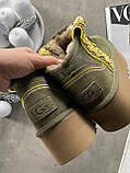 Жіночі угги UGG Ultra Mini Braid Platform Boot Olive ALL14376, фото 7