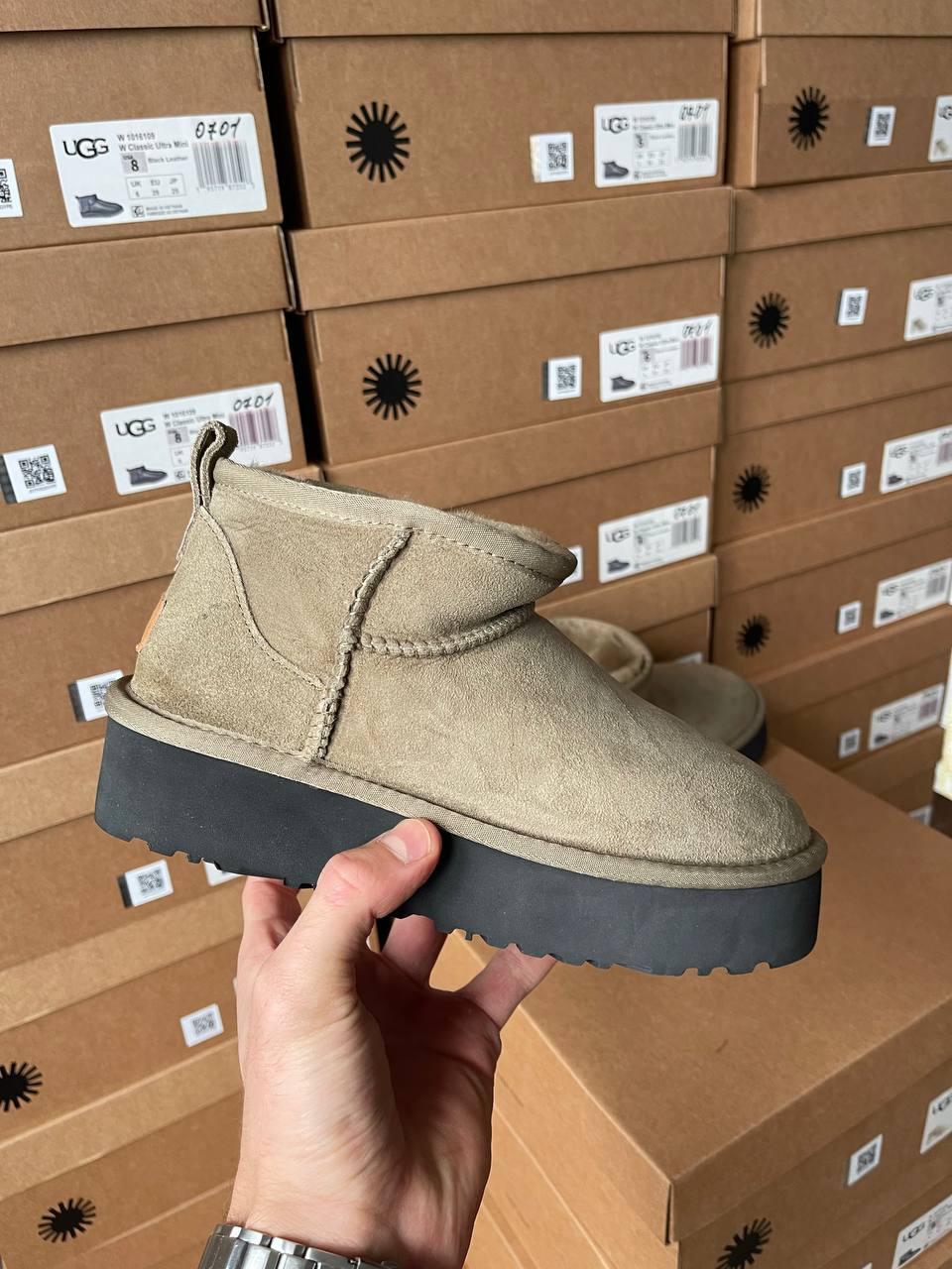 Жіночі угги UGG Ultra Mini Platform Khaki ALL13868, фото 1