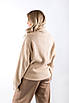 Светр жіночий оверсайз з високою горловиною бежевий 66014 (2000000117966), фото 2
