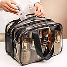 Косметичка дорожня органайзер для косметики сумка несесер прозора, фото 3