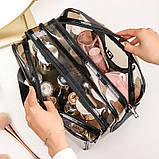 Дорожная,прозрачная ,водонепроницаемая косметичка,женская сумка -нессесер, фото 6