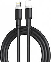 Кабель зарядный XO Type-C to Lightning Liquid Silicone Data 20W Cable 1 м Black (NB208A)