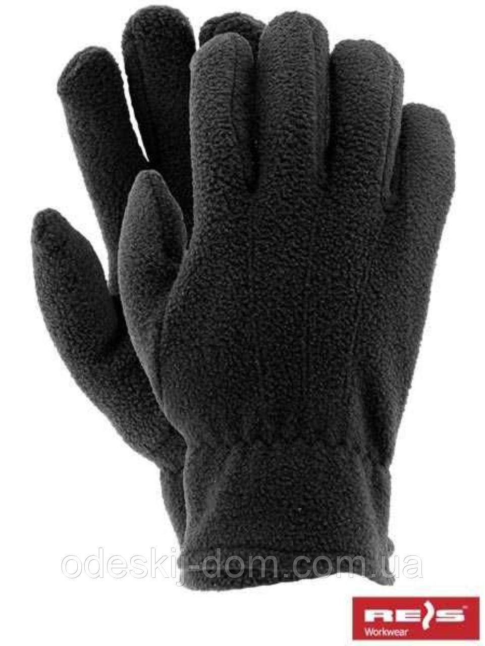 Чоловіча флісова одинарна чорна перчатка