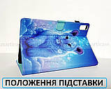 Блакитний чохол книжка з левом для Lenovo Tab P11 2nd Gen (2 Gen) 11.5 ivanaks snow lion (ліново таб п11 2 ген), фото 7