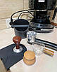Вирівнювач для кави. 51 мм. Розрівнювач кави, дерев'яна ручка, нержавіюча сталь., фото 4