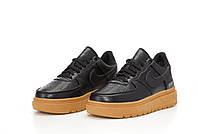 Мужские кроссовки Nike Air Force Low Gore-Tex Black (термо) ALL13814