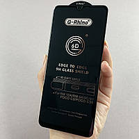 Захисне скло для Xiaomi Redmi 9C G-Rhino скло на екран на телефон сяомі редмі 9с чорне