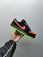 Мужские кроссовки Nike Dunk Low Night of Mischief Halloween Black Orange (с мехом) BQ6817-006