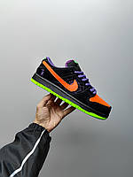 Женские кроссовки Nike Dunk Low Night of Mischief Halloween Black Orange (с мехом) BQ6817-006