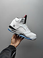 Мужские кроссовки Air Jordan 5 Retro White Cement (c мехом) 136027-104 43