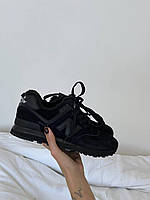 Женские кроссовки New Balance 574 Triple Black (с мехом) ML574EVE