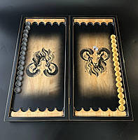 Нарди дерев'яні подарункові Козеріг 50×23 см довгі нарди та короткі нарди, фото 7