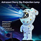 Модернізований світильник нічник проектор зоряного неба Космонавт, Астронафта Bluetooth, пульт, фото 2