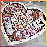 Сладкий подарочный бокс с конфетами для женщин 100 причин любви, подарочные боксы для девушек на день рождения