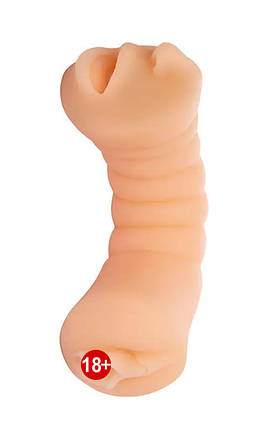 Двосторонній мастурбатор XXX FOR TWO DUAL SIDE MASTURBATOR FLESH, фото 1