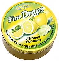Льодяники Woogie Fine Drops Zitronen Лимонні, 200г