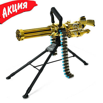Дитячий автомат M610-1 іграшковий акумуляторний з м'якими кулями присосками та прицілом, фото 1