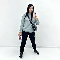 Жіночий світшот з принтом "Bear" Батал