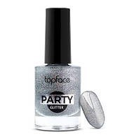 Блестящий лак для ногтей с прозрачной основой TopFace Party Glitter PT106 №104 Прозрачный лак с блестками