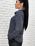 Сорочка з довгими рукавами в смужку "Sail" Батал, фото 10