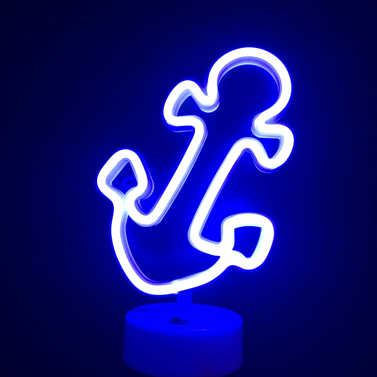 Декоративний неоновий світильник-нічник із підставкою Якір, неонові вогні для прикрашування дизайну та інтер'єру