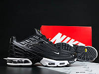 Чоловічі стильні демісезонні кросівки чорні з білим Nike Air Max Plus TN, найк айр макс тн