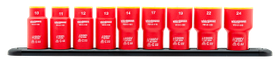Whirlpower Набір головок 1/2" 9од. 10-24мм діелектричних на планці