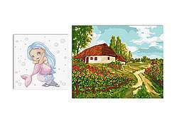 Набір картин за номерами 40х50 см і 30х30 см у термопакеті, ТМ Ідейка, Україна