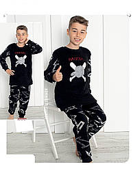 Тепла махрова піжама для хлопчика на 5 і 6 років