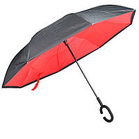 Ветрозащитный двойной зонт, красный