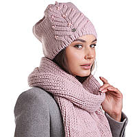 Комплект женский зимний шапка и длинный шарф
