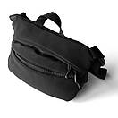 Стильна містка нагрудна сумка через плече Frog чорна тканинна на 3 відділень нейлон soft shell, фото 8