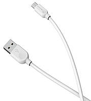 Кабель BOROFONE BX14 USB to Micro 2.4A, 2m, PVC, TPE connectors, White