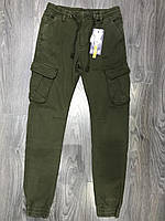Штани теплі чоловічі карго ITENO (TOPHERO), Розміри чоловічих джинсів 34, Колір Хакі