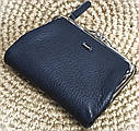 Жіночий гаманець шкіряний чорний 10 * 12 * 3, фото 4