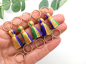 Пірсинг для волос - Кольорові міні китиці, набір #471 (10шт)