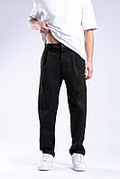 Мужские брюки МОМ базовые (черные) комфортные молодежные свободные стильные с низкой посадкой Аmrt-6142-G4