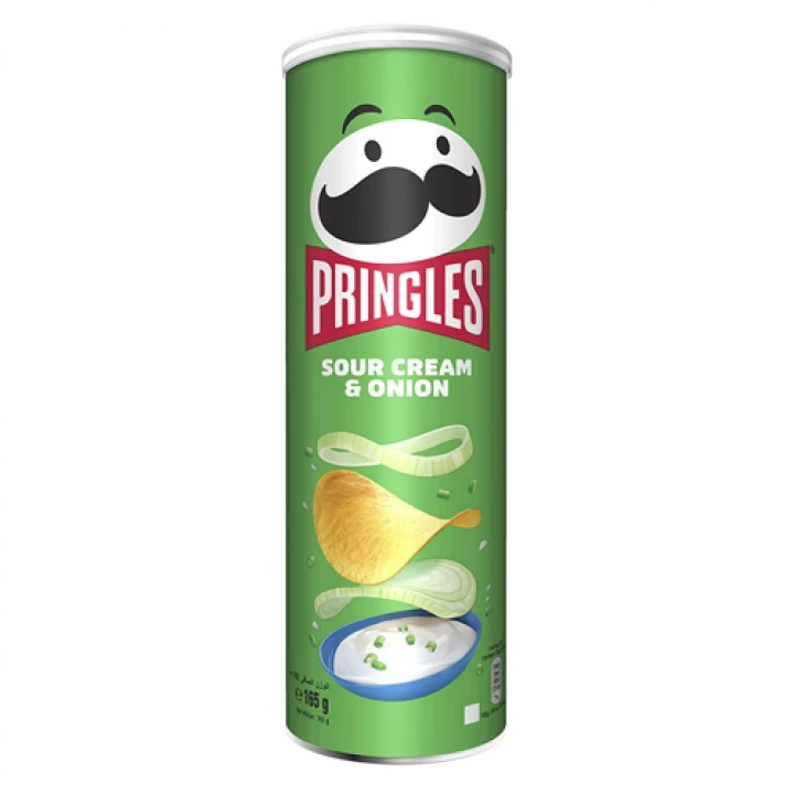 Чіпси Pringles Sour Cream & Onion Сметана і Цибуля, 165г